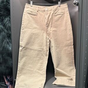 Loft Beige Wide-Leg Pants